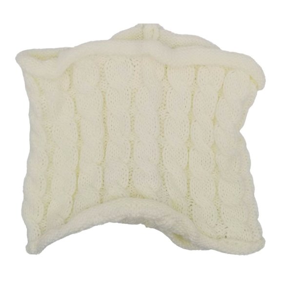 2 Pc Knit Ivory Infant/Toddler Beanie Faux Fur Pom and Circle Loop Scarf NWT - Picture 7 of 7